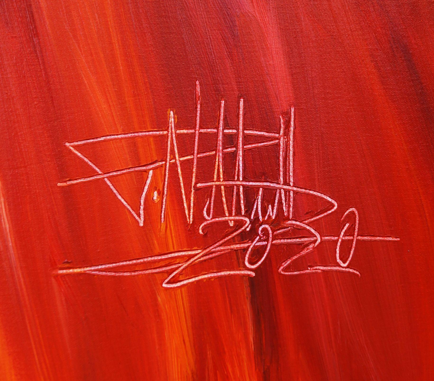 Red Energy XL 6, Painting, Acrylic on Canvas 4