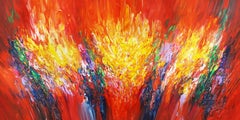 Rote Energie XXL 2, Gemälde, Acryl auf Leinwand