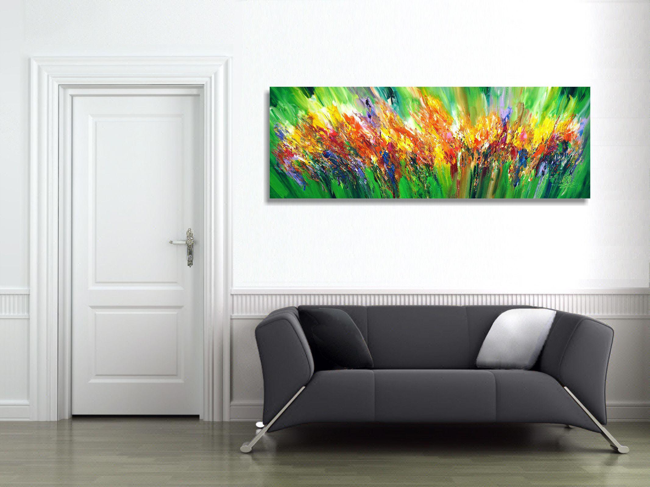 Slim: Green Daydream 1, Pittura, Acrilico su tela - Painting di Peter Nottrott