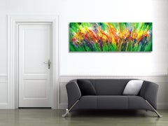 Slim Slim: Grüner Tagdream 1, Gemälde, Acryl auf Leinwand