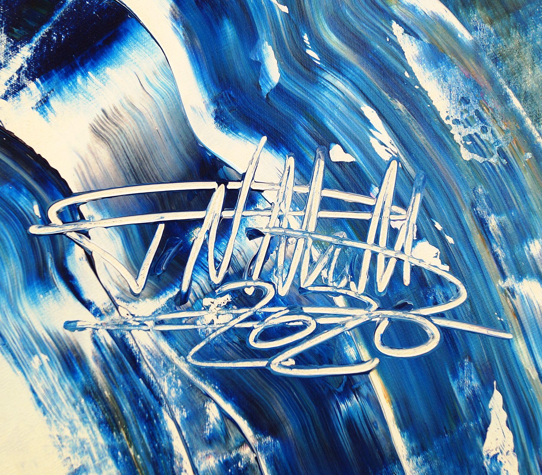 Abstraction vibrante XL 1, peinture, acrylique sur toile en vente 2