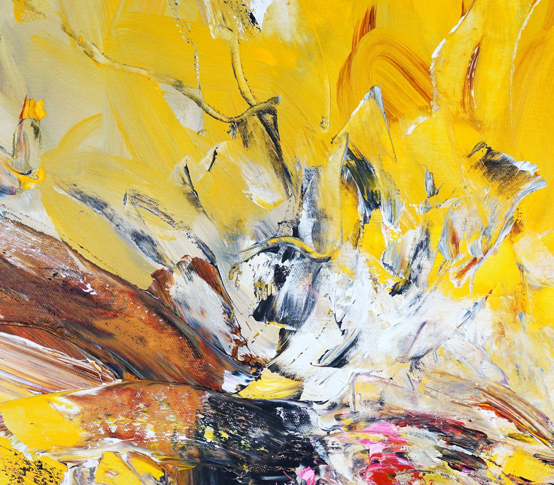 Yellow Energy XXL 1, Painting, Acrylic on Canvas For Sale 2