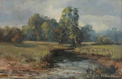 Peter Oliver (1927-2006)) - 20th Century Oil, View of the River Otter