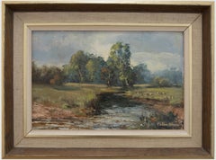 Vintage Peter Oliver (1927-2006)) - 20th Century Oil, View of the River Otter