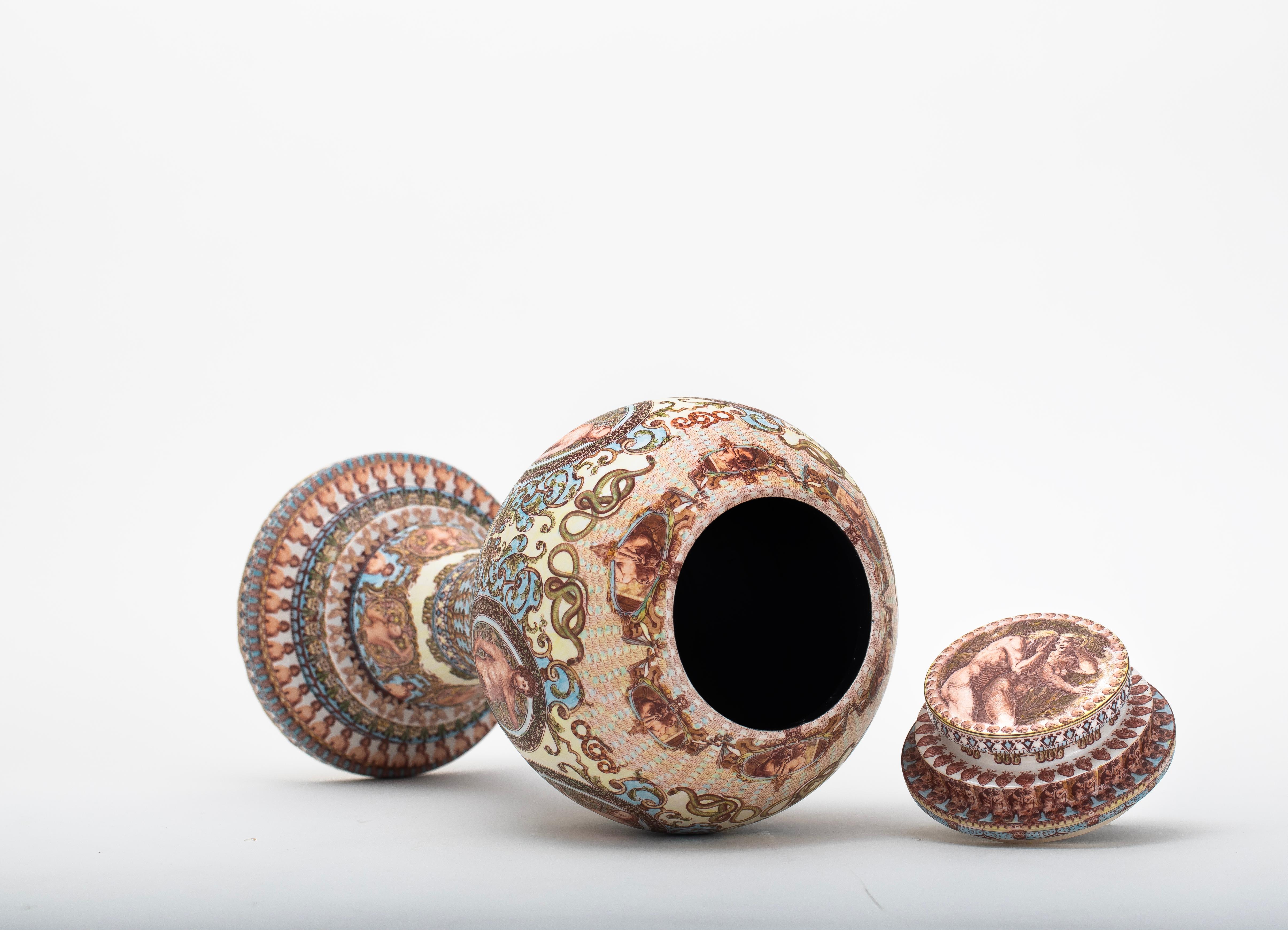 Adam et Ève avec serpents - Sculpture de Peter Olson