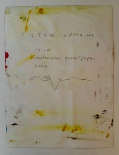 «Sin título 11», obra abstracta en técnica mixta sobre papel, firmada, 2009