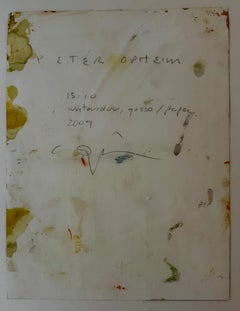 «Sin título 12», obra abstracta en técnica mixta sobre papel, firmada, 2009
