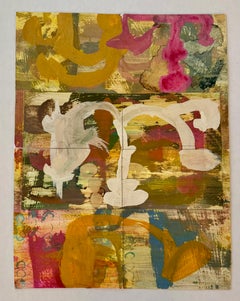 «Sin título 13», obra abstracta en técnica mixta sobre papel, firmada, 2009