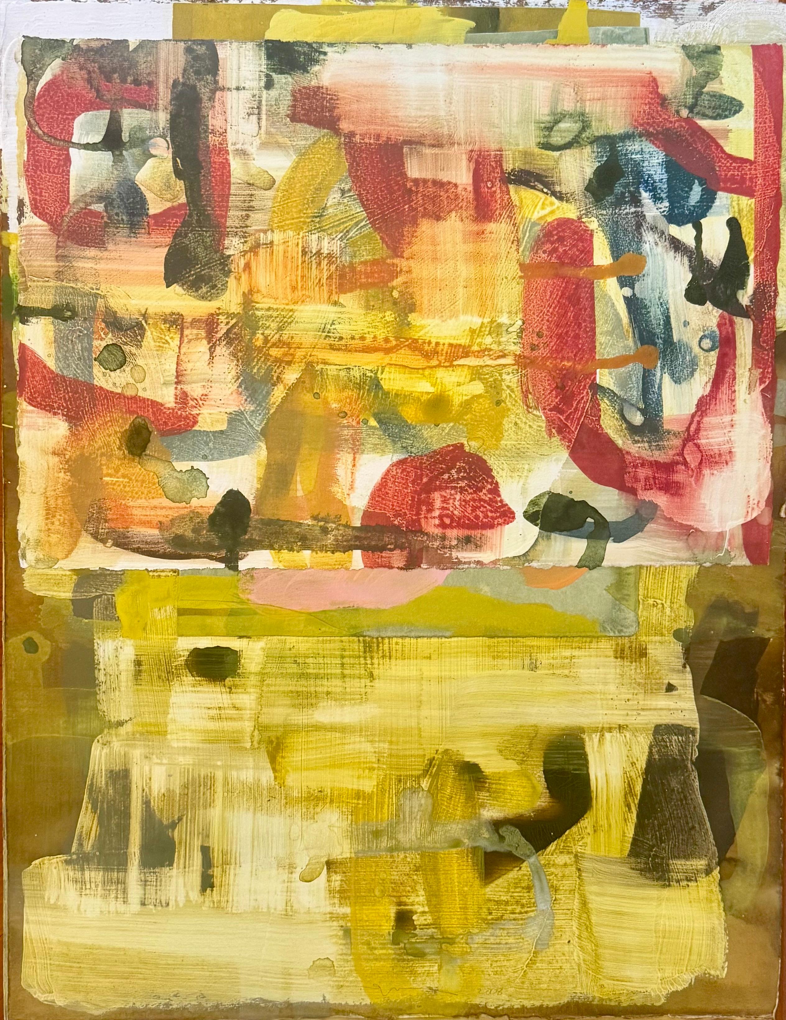 "Untitled 5", Mixed Media on Paper, Abstract, Signed, 2008