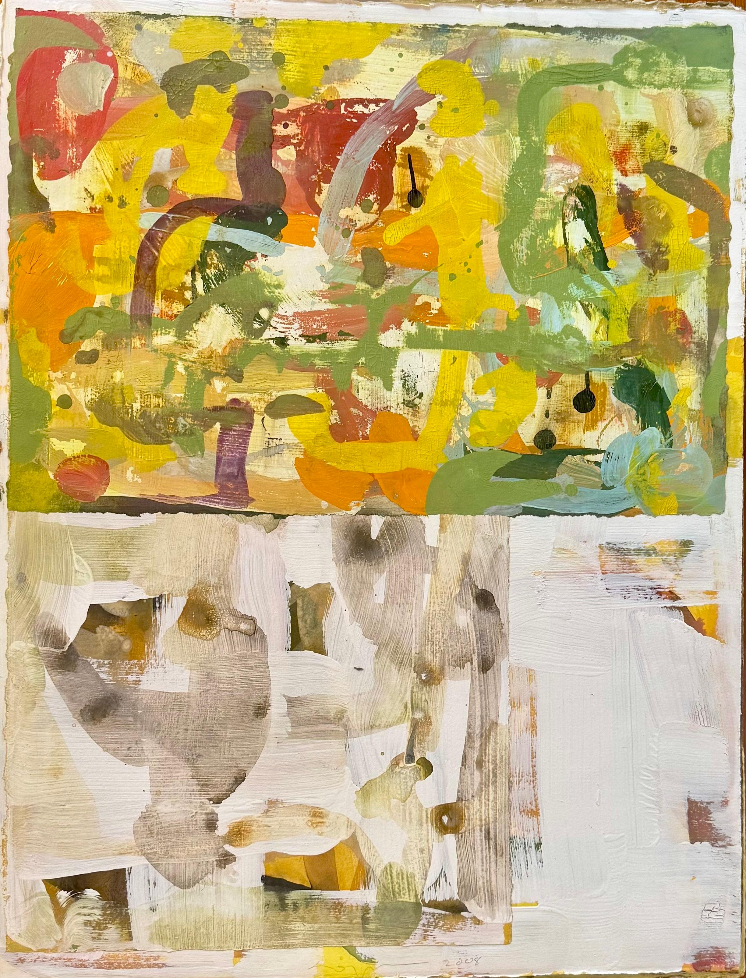 "Untitled 6", Mixed Media on Paper, Abstract, Signed, 2008