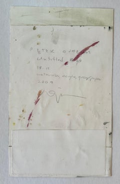 «Sin título 64», obra abstracta en técnica mixta sobre papel, firmada, 2009