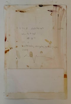« Sans titre 67 », œuvre abstraite en techniques mixtes sur papier, signée, 2009