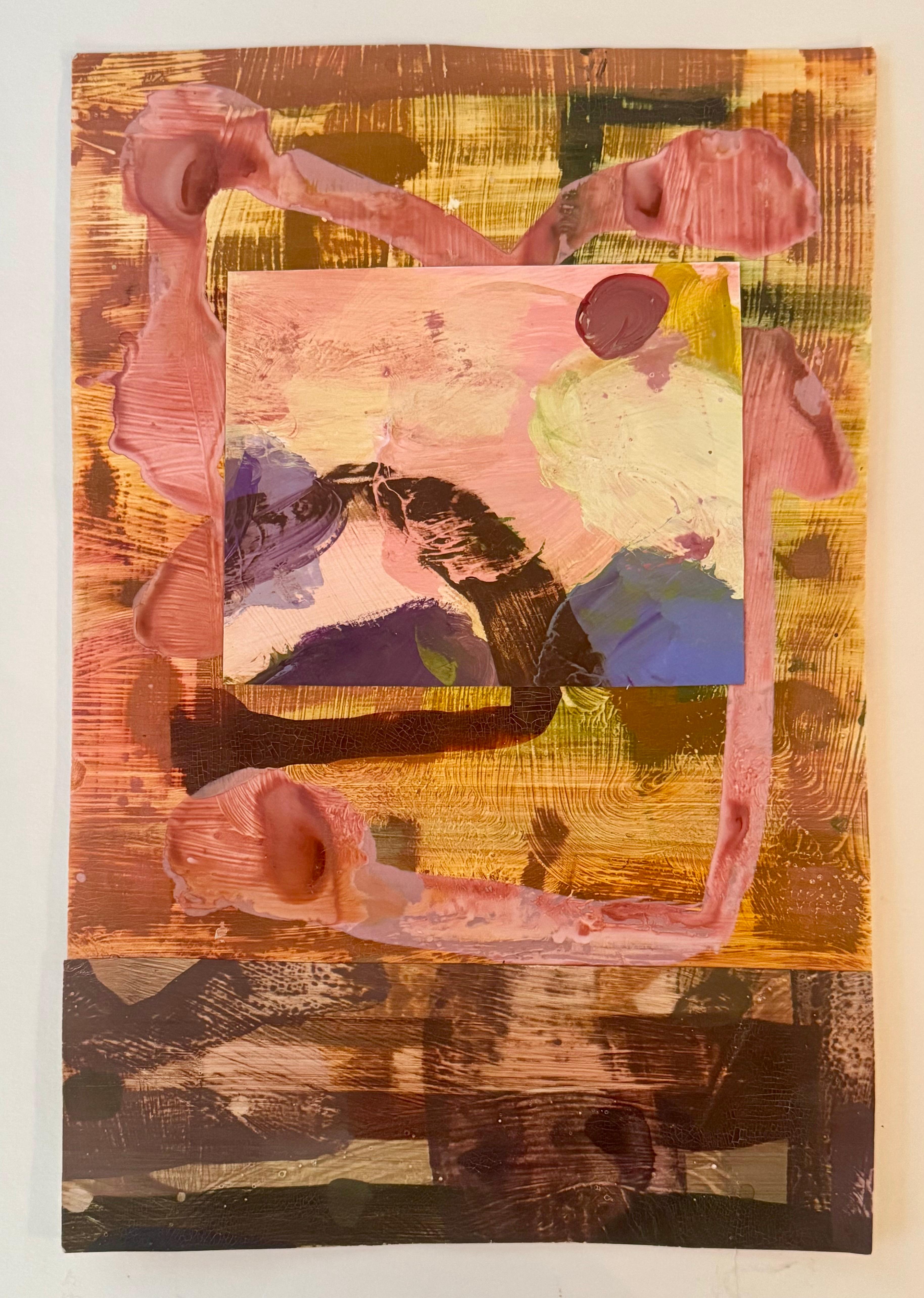"Untitled 67", Abstract Mixed Media on Paper, Signed, 2009