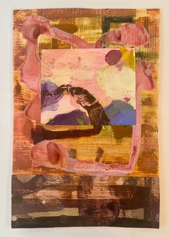 «Sin título 67», obra abstracta en técnica mixta sobre papel, firmada, 2009