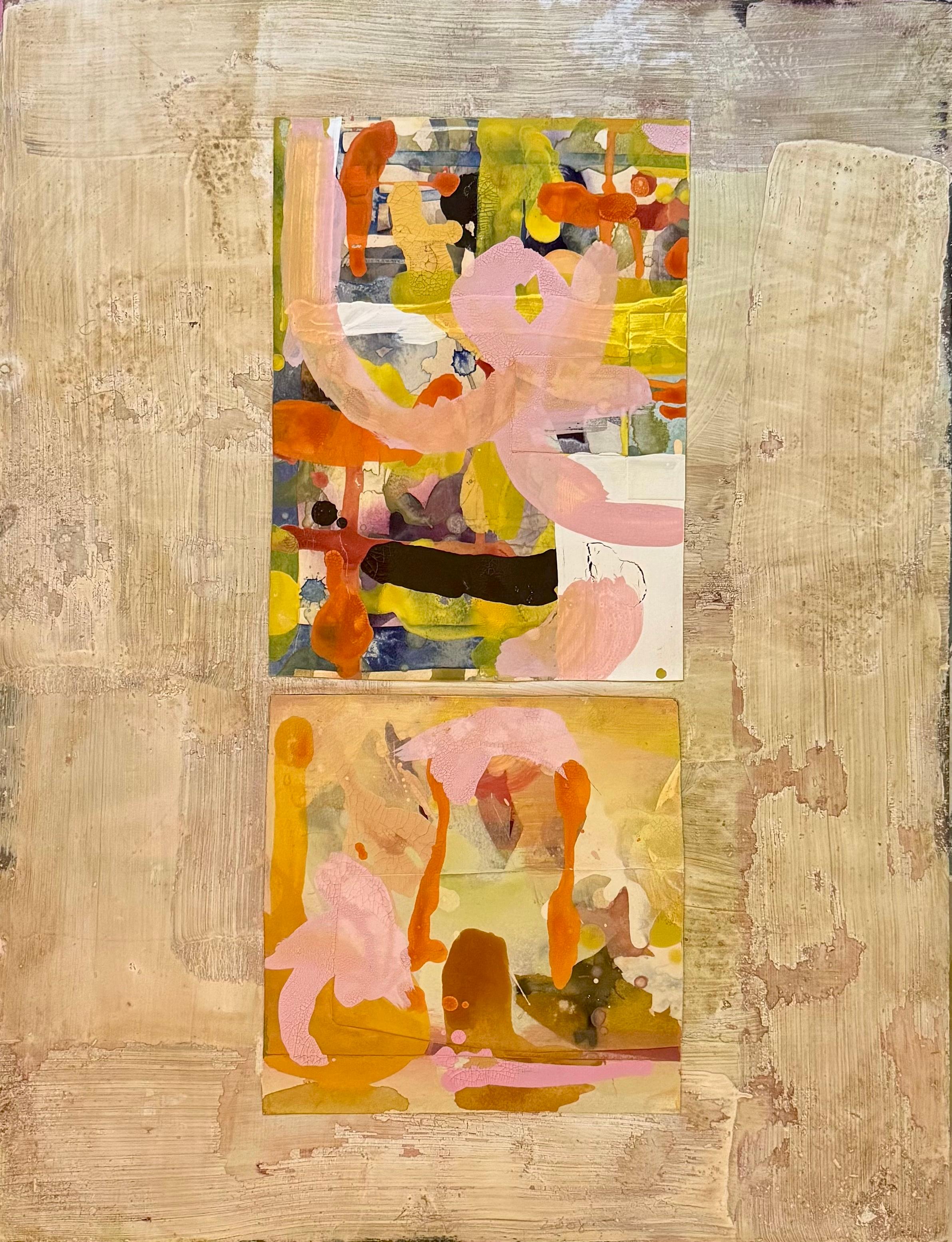 "Untitled 7", Abstract Mixed Media on Paper, Signed, 2008