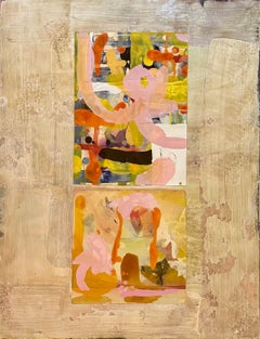 «Sin título 7», obra abstracta en técnica mixta sobre papel, firmada, 2008