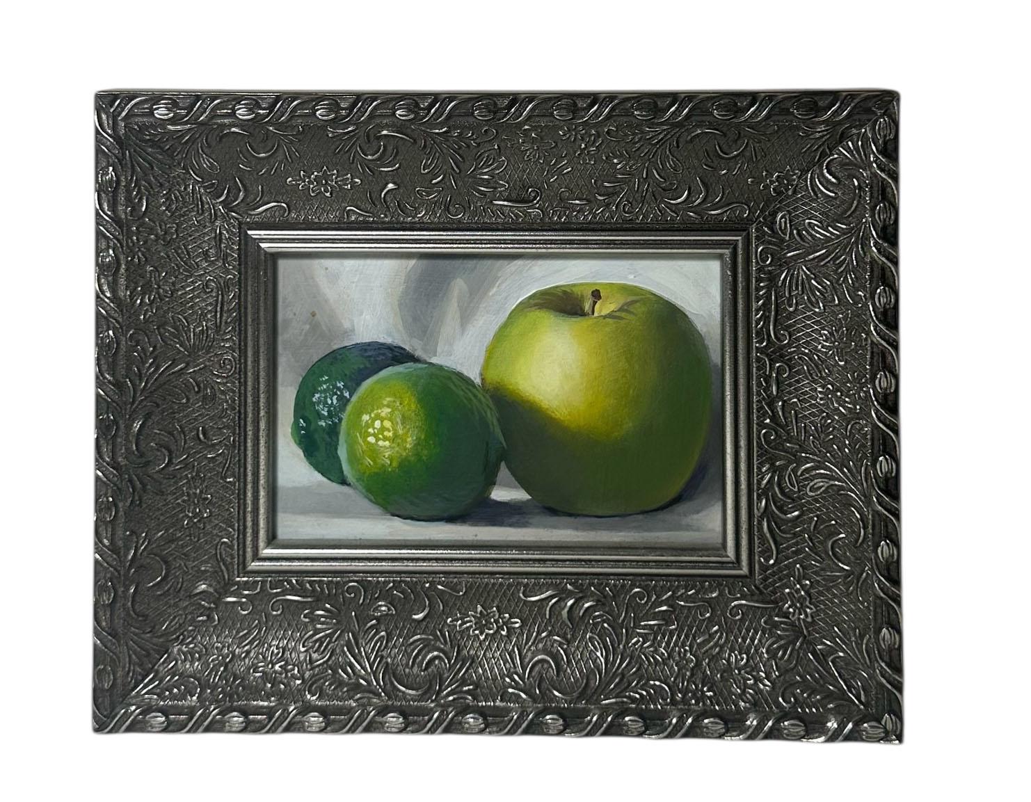 Peter Orrock Stillife Painting In Silver Frames Inglés en venta