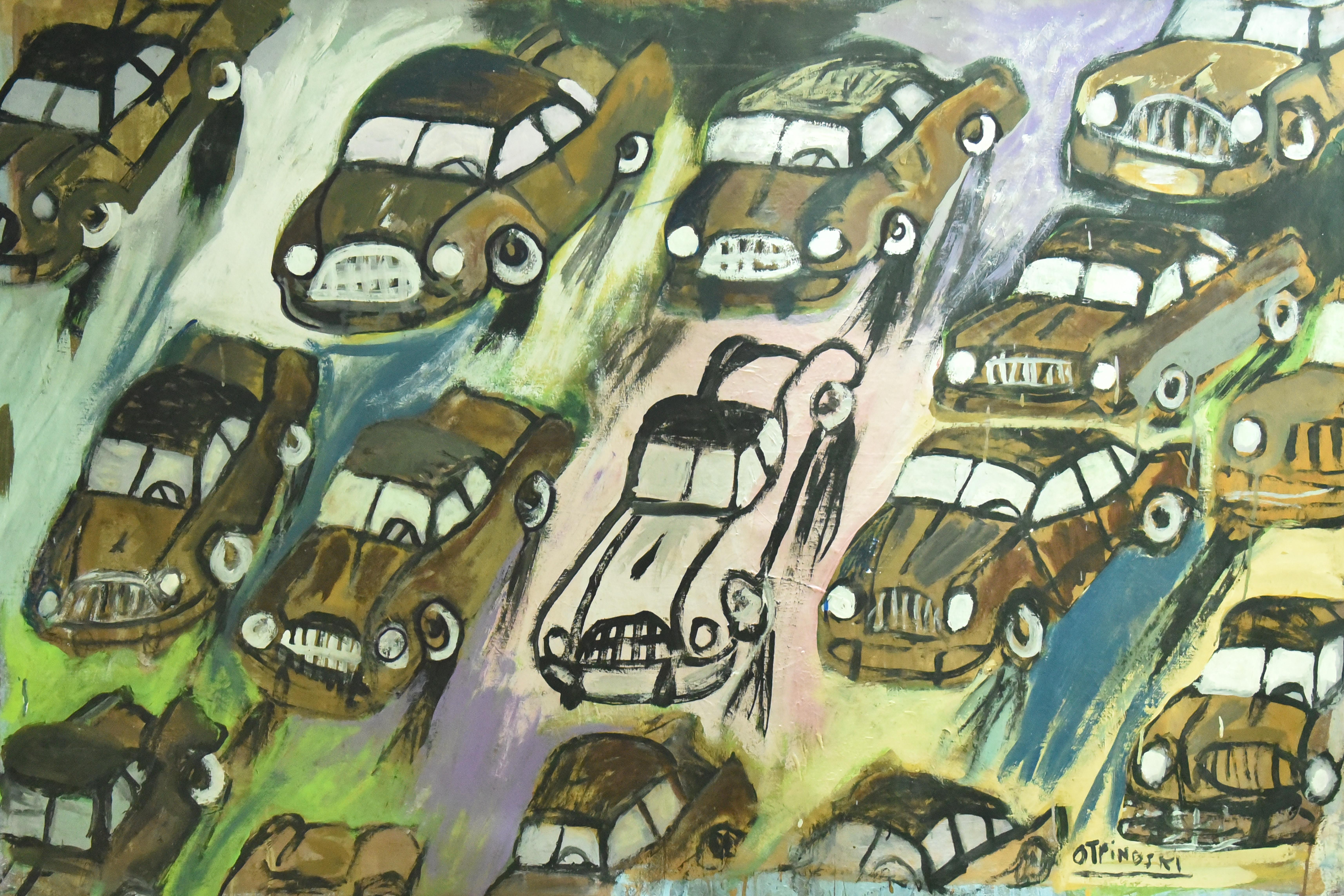 '1-95' Pittura figurativa di automobili - Painting di Peter Otfinoski