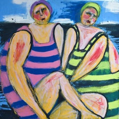 'Big Bathers' Figurative Female Bathers Painting