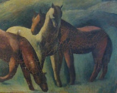 Chevaux, 1928 - huile sur toile, 54x73 cm.