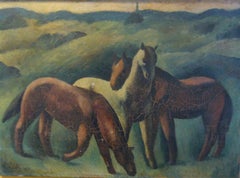 Chevaux, 1928 - huile sur toile, 54x73 cm.
