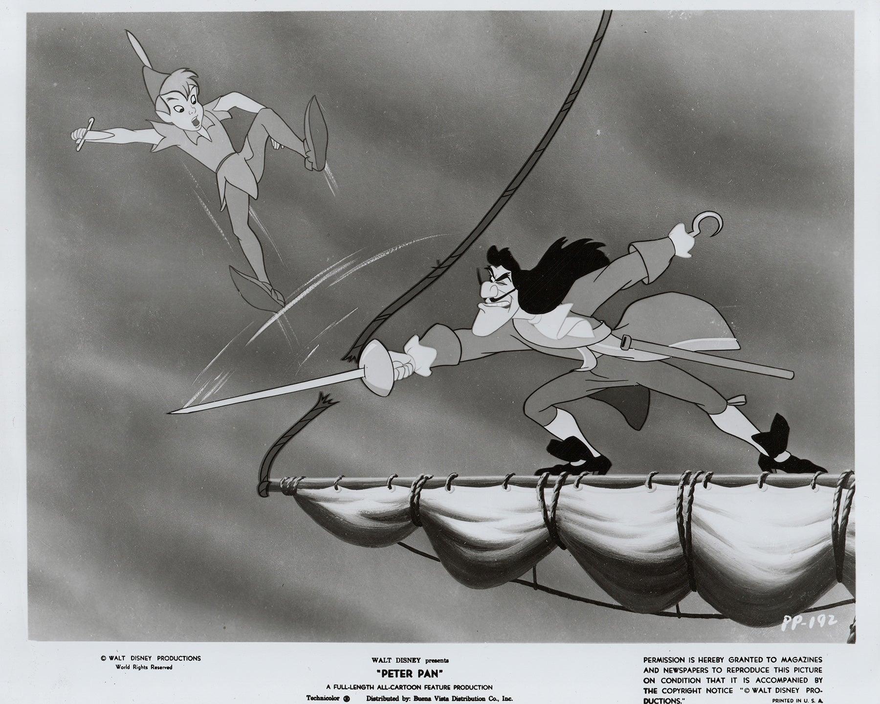 Peter Pan (1953) Pressestatement - gerahmt (Holz) im Angebot