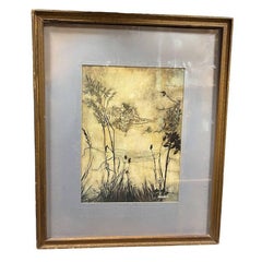 Die Peter Pan Fairies sind exquisite Tänzerinnen Lithographie Druck Arthur Rackham gerahmt