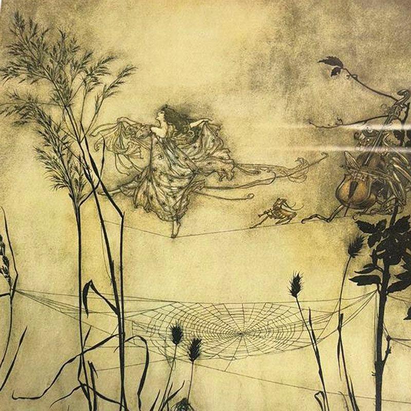 Le fate di Peters sono squisite ballerine Stampa litografica Arthur Rackham con cornice In condizioni buone in vendita a Van Nuys, CA