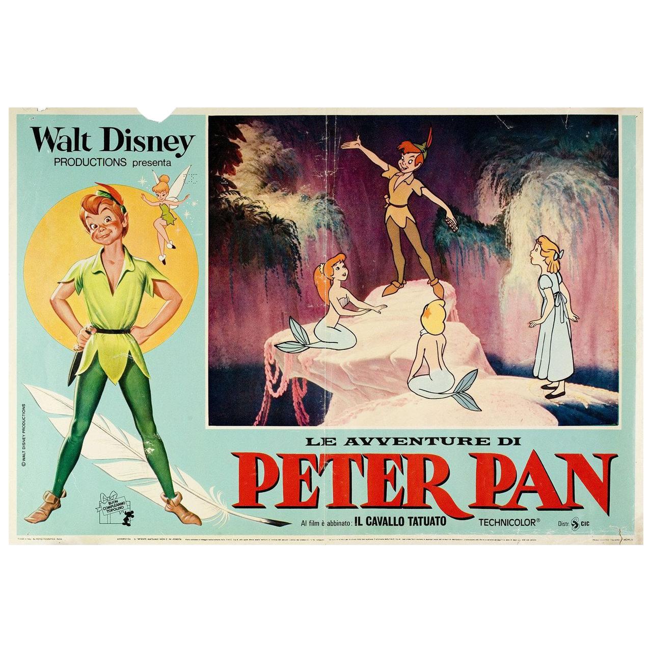 Peter Pan R1960s Italian Fotobusta Film Poster For Sale