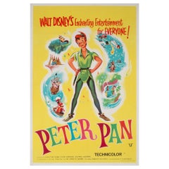 Vintage "Peter Pan" R1965 UK Double Crown Film Poster