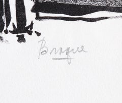 Braque, signierte surrealistische Lithografie von Peter Paone