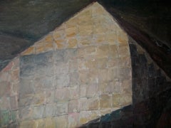 Peter Passuntino 1950s New York School Painting Etichetta della galleria Zabriskie