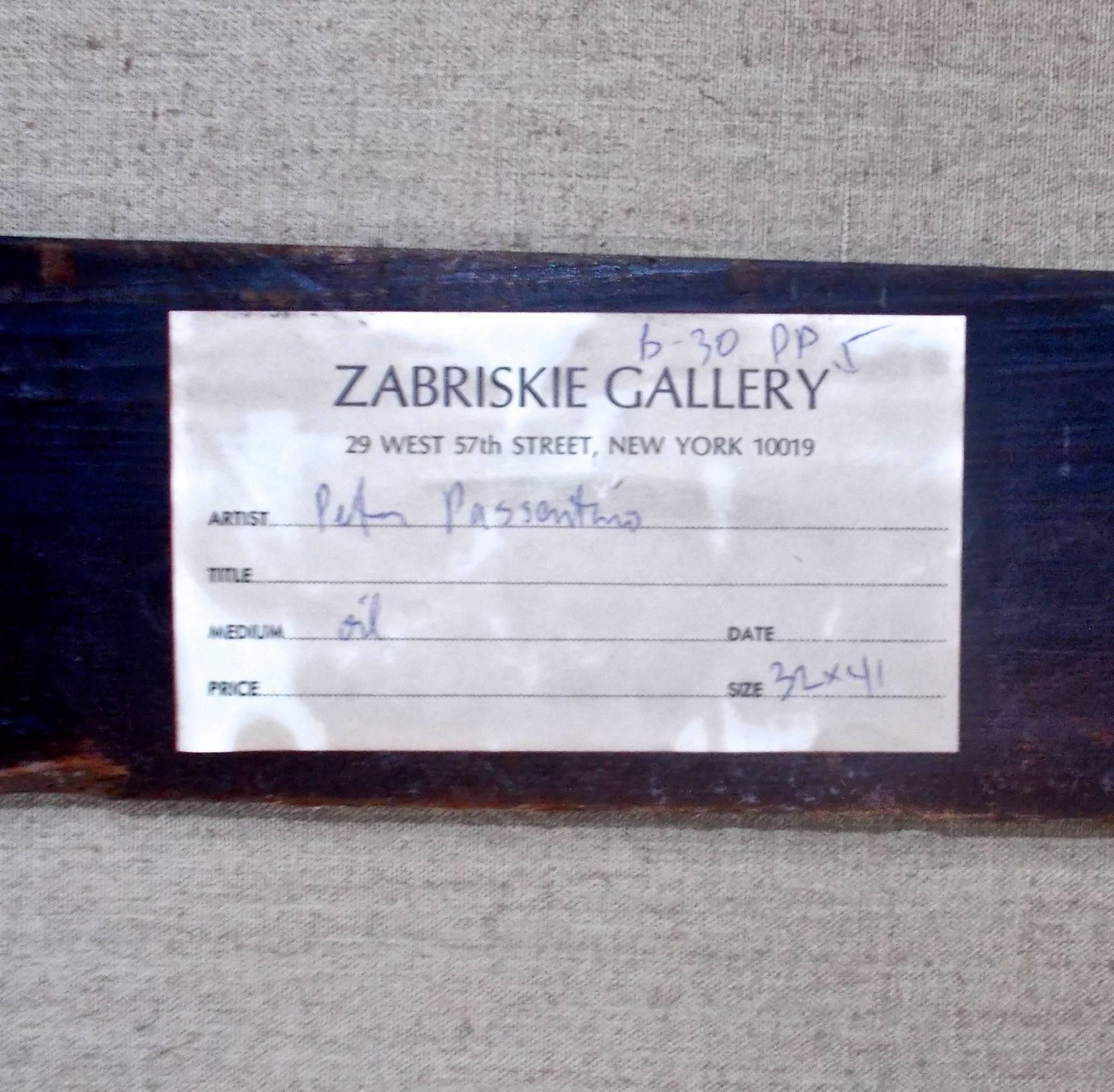 Mid-Century Modern Peter Passuntino 1950s New York School Painting Zabriskie Gallery Label For Sale
