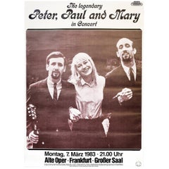 Peter, Paul and Mary 'Such Is Love', 1983 Original Concert Music Poster
