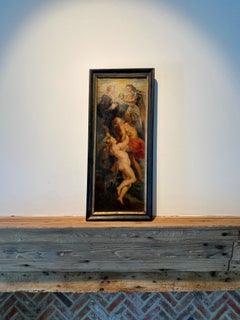 19th century Painting - Time unveiling truth - Allegory Rubens Baroque