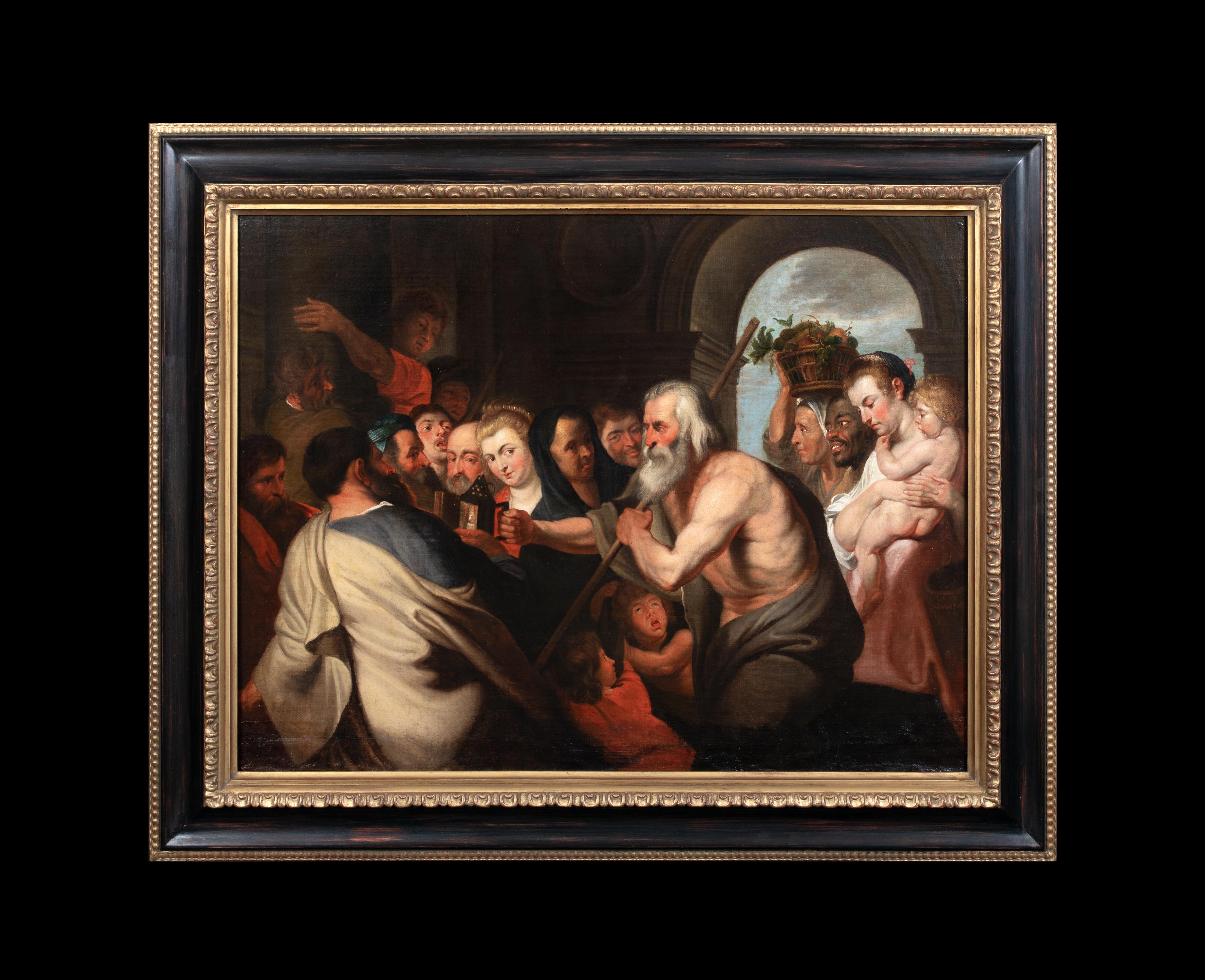Diogenes Looking For An Honest Man, 17th Century  circle of PETER PAUL RUBENS - Painting by Peter Paul Rubens