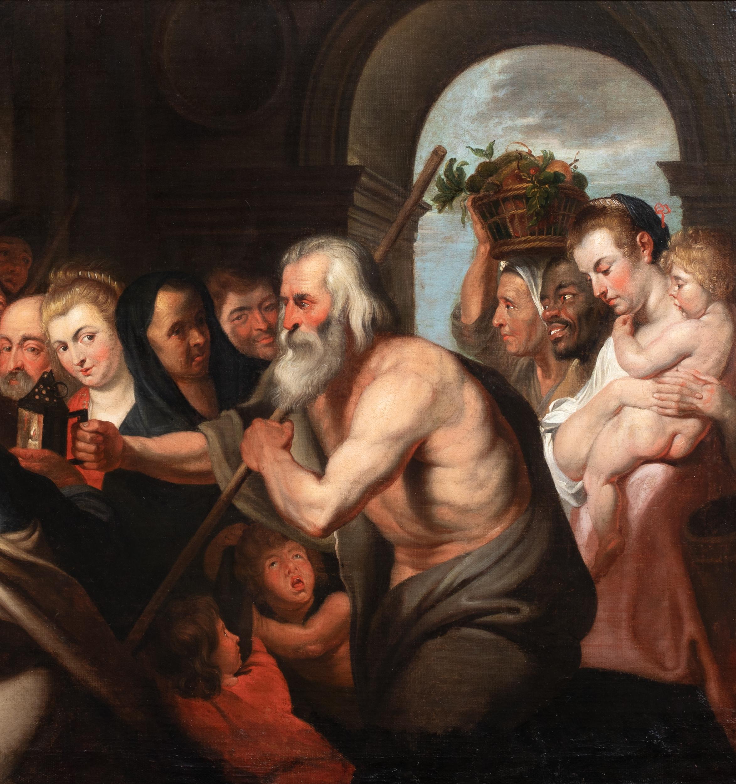 Diogenes Looking For An Honest Man, 17th Century  circle of PETER PAUL RUBENS 1