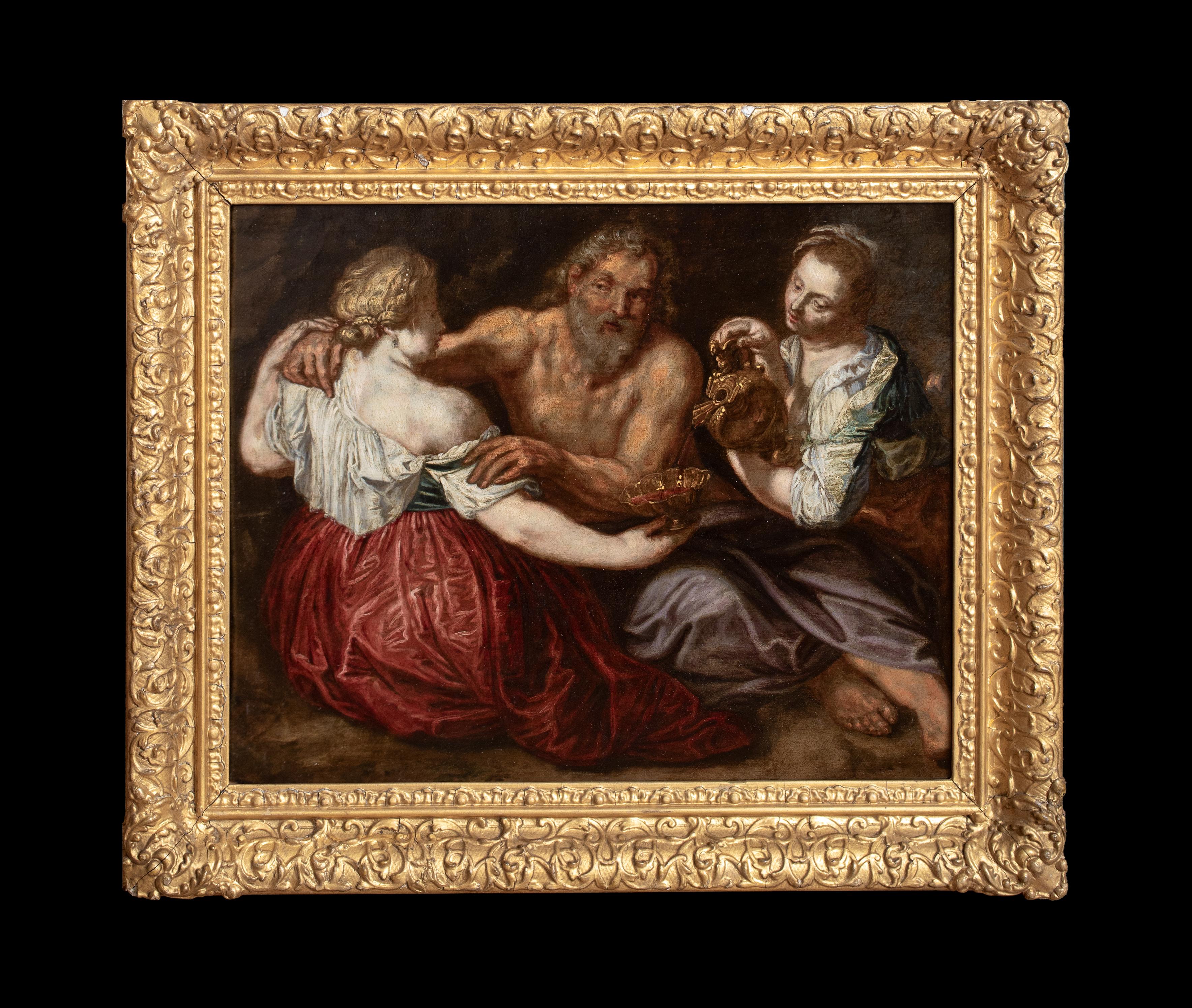 Lot & His Daughters, 17th Century - Painting by Peter Paul Rubens