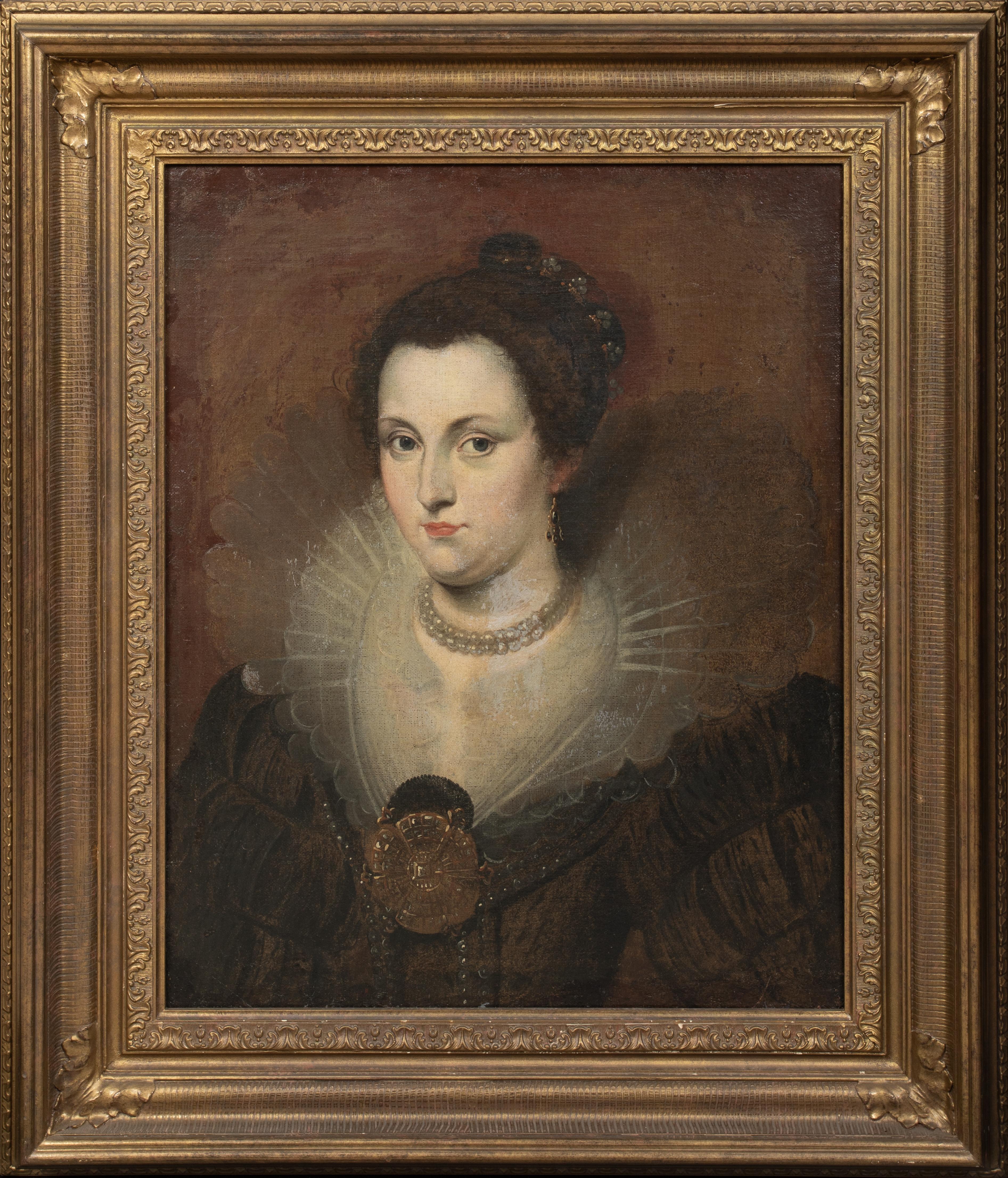 Peter Paul Rubens Portrait Painting - Portrait Of Elisabeth of France Queen Of Spain & Portugal (1602-1644) 