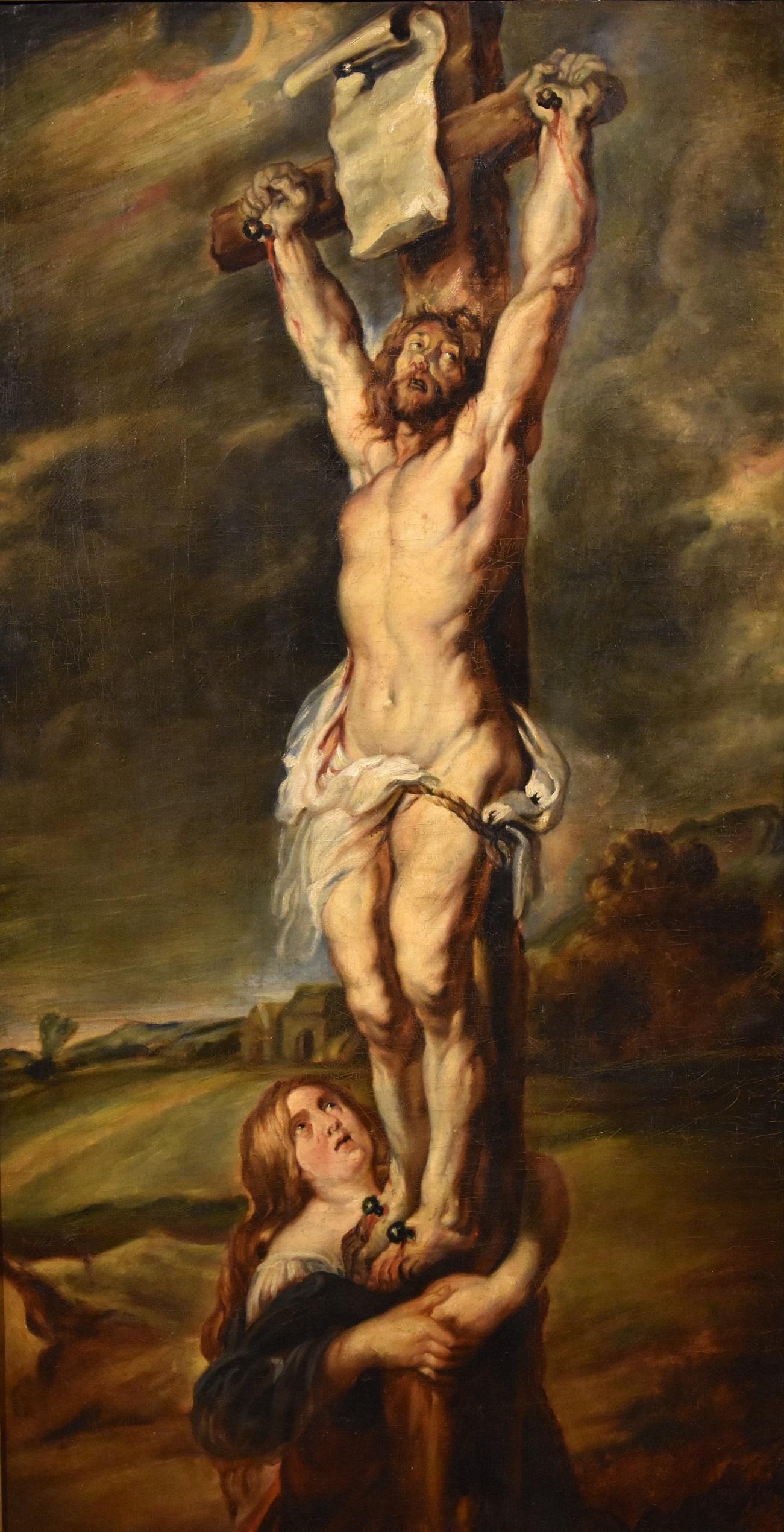 Portrait Painting Peter Paul Rubens (Siegen 1577 - Antwerp 1640) - Christ crucifié Rubens Peinture Huile sur toile Vieux maître 17e siècle Religieux
