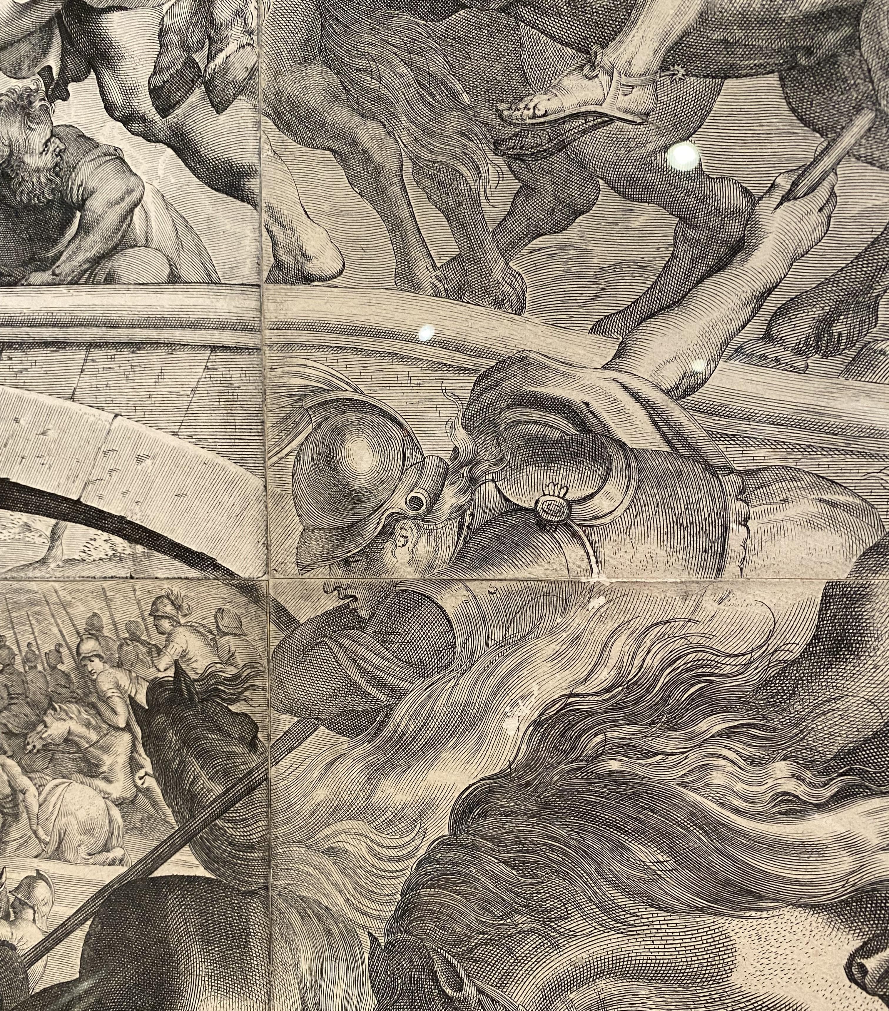 Peter Paul Rubens Six Plate Engraving, The Battle of the Amazons For Sale 9