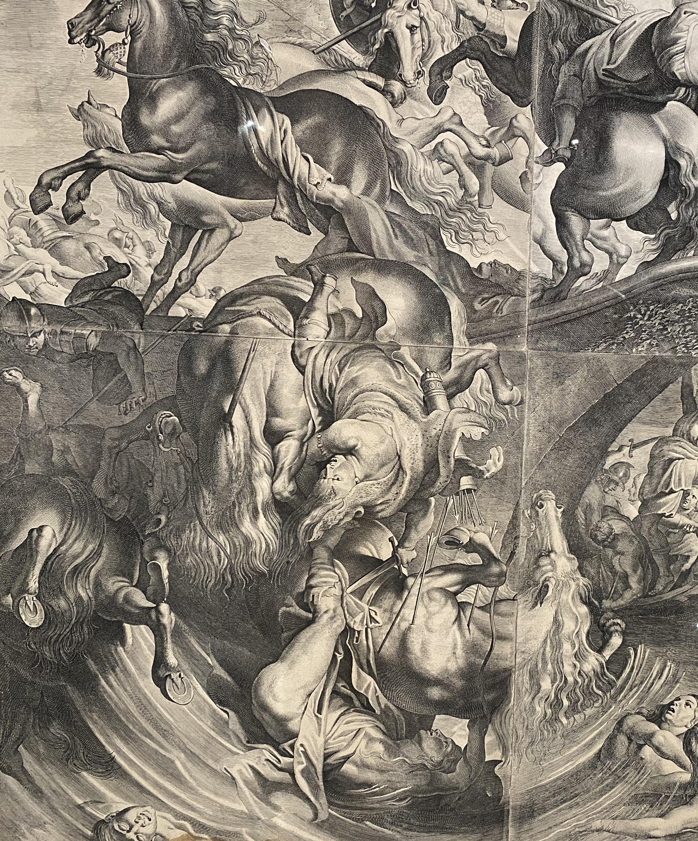 Peter Paul Rubens Six Plate Engraving, The Battle of the Amazons In Good Condition For Sale In Milford, NH