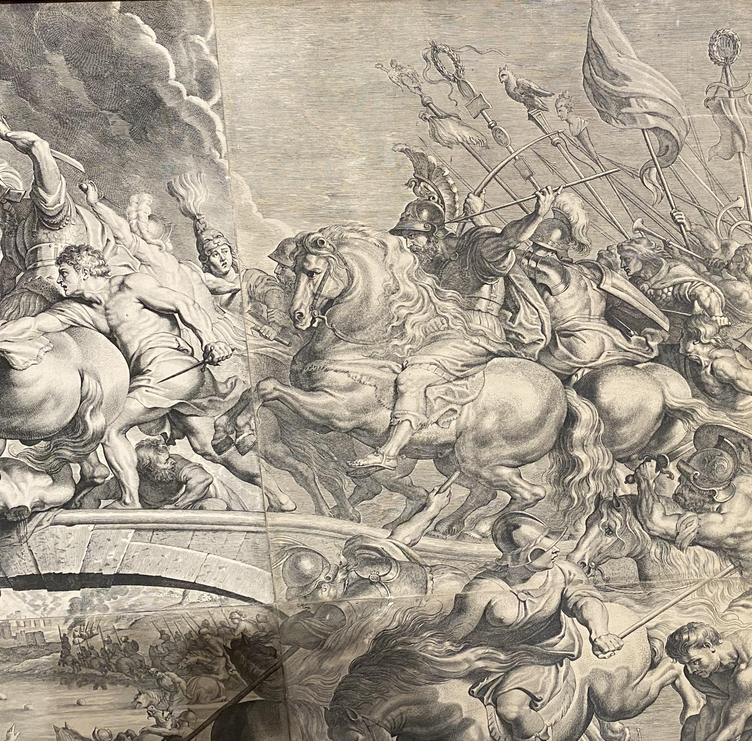 Peter Paul Rubens Six Plate Engraving, The Battle of the Amazons For Sale 1