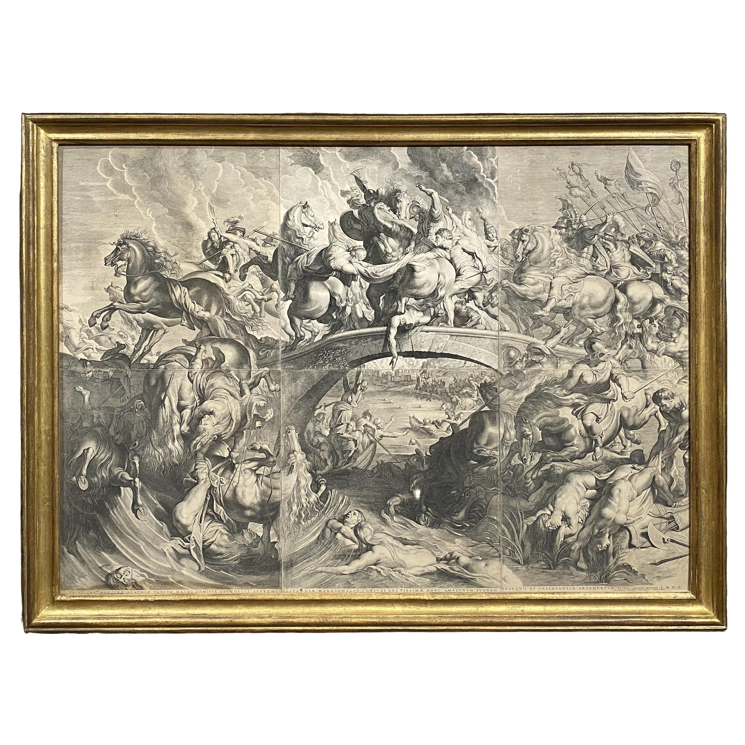 Peter Paul Rubens Six Plate Engraving, The Battle of the Amazons