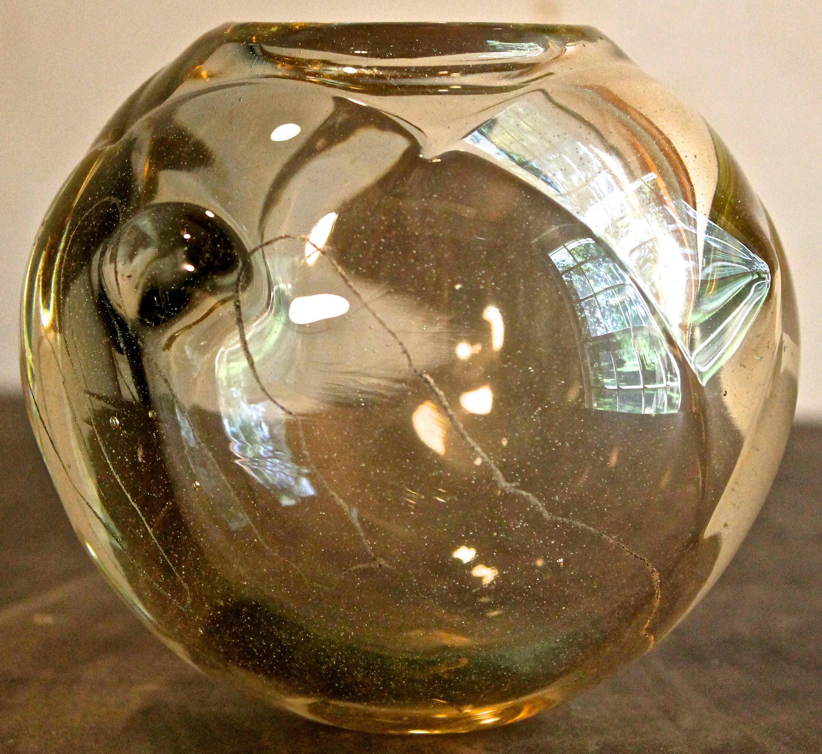 Fin du 20e siècle Bol en verre de Peter Pellettieri 1980 - Verre d'art américain en vente