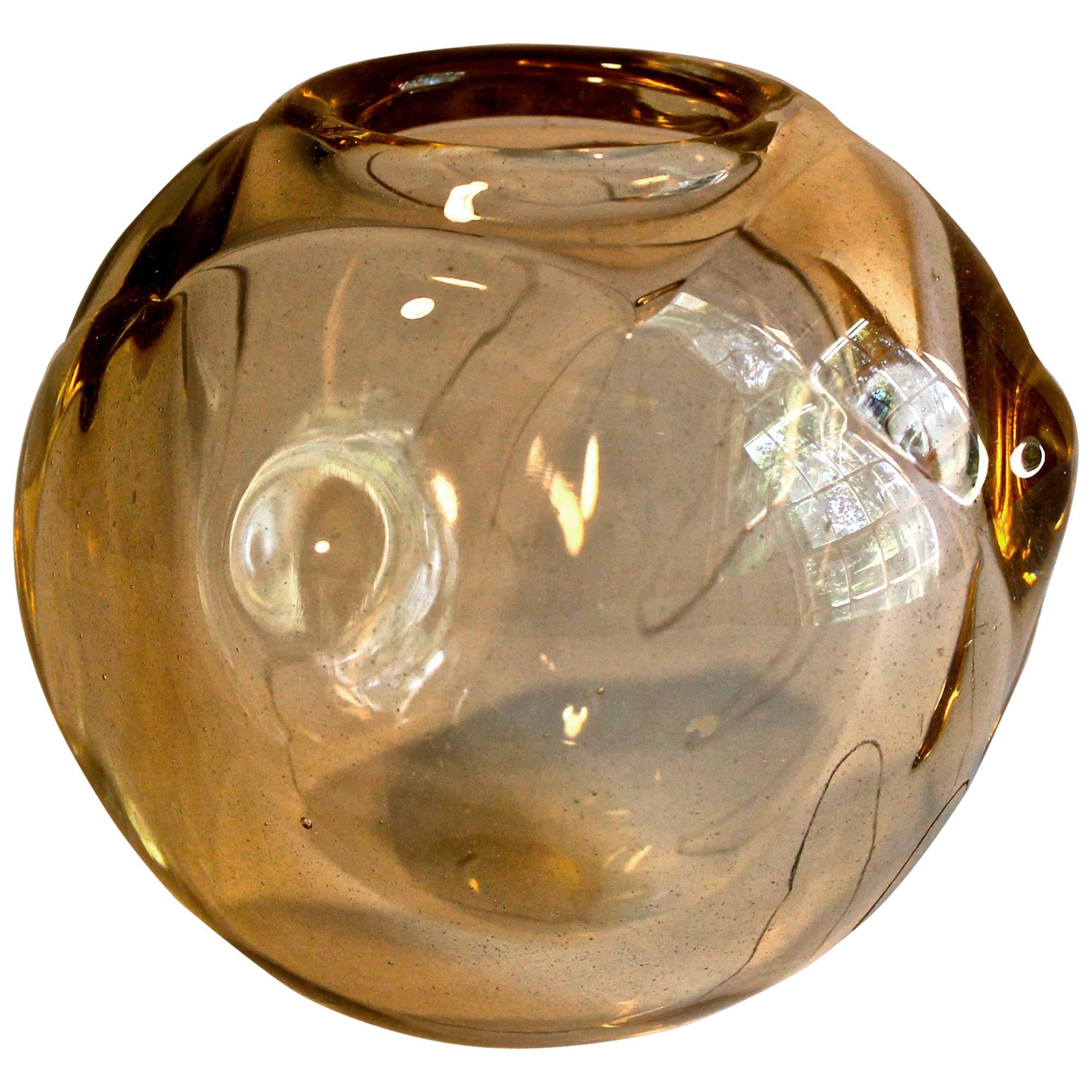 Peter Pellettieri 1980 Glass Bowl American Art Glass