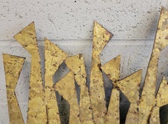 Abstrakte brutalistische Wandskulptur mit dem Titel „ Menschen“ von Peter Pepper