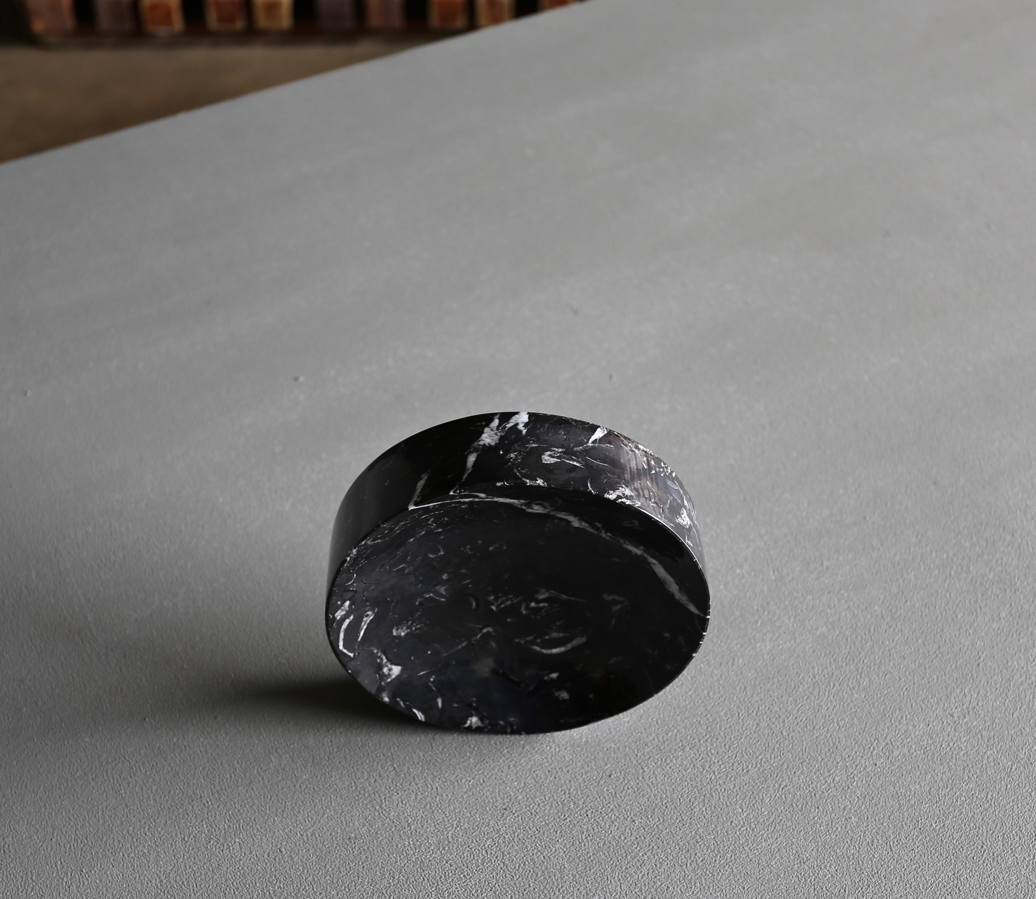 American Peter Pepper Black Marble Bowl, circa 1975