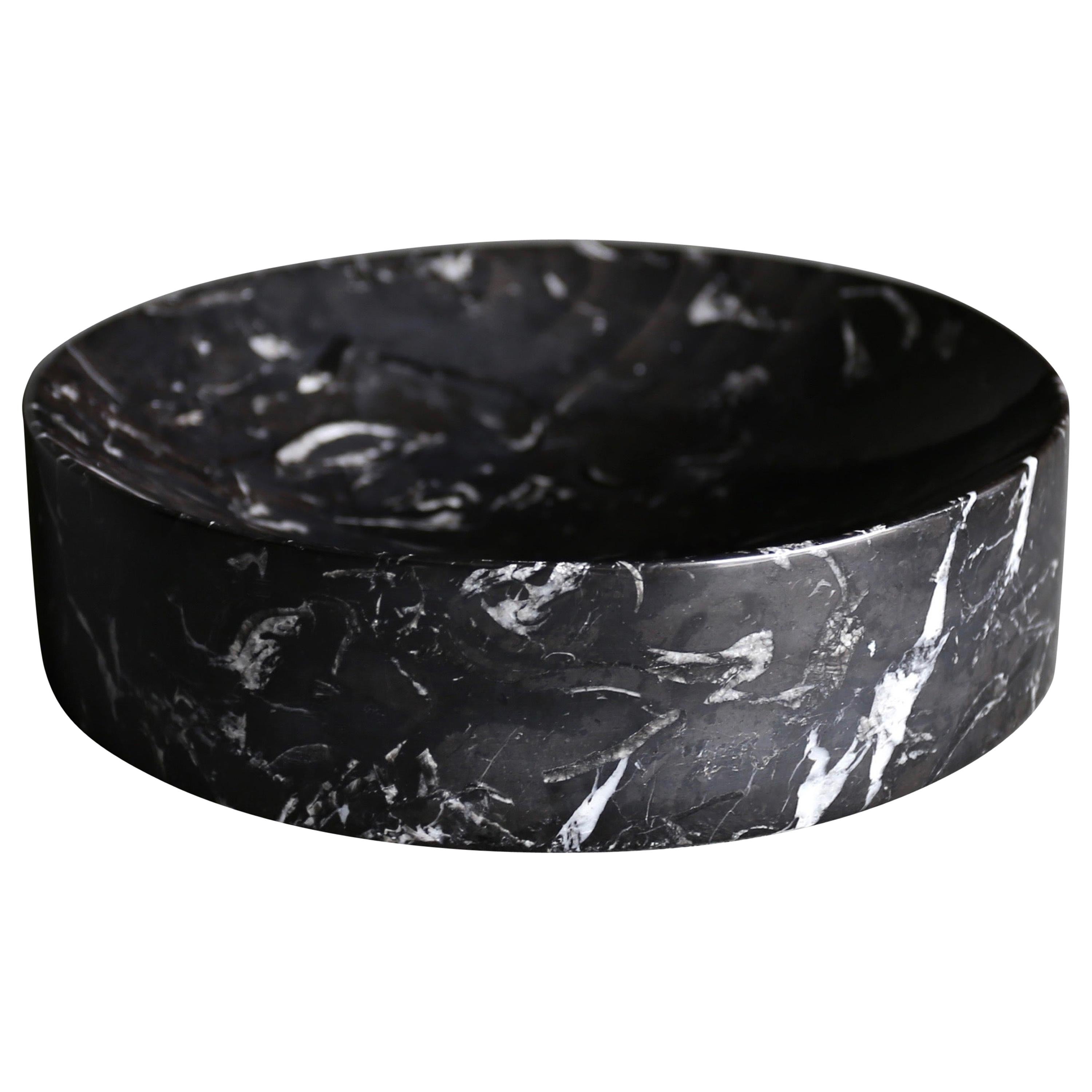 Peter Pepper Black Marble Bowl, circa 1975