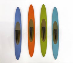 Peter Pepper Products Palos Verdes California Surfboard Candle Holders ca 1950s
